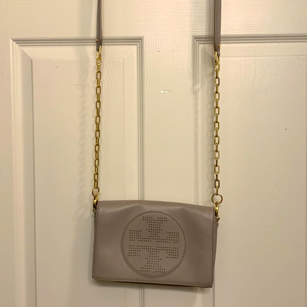 Tory Burch cross body bag purse, Gray